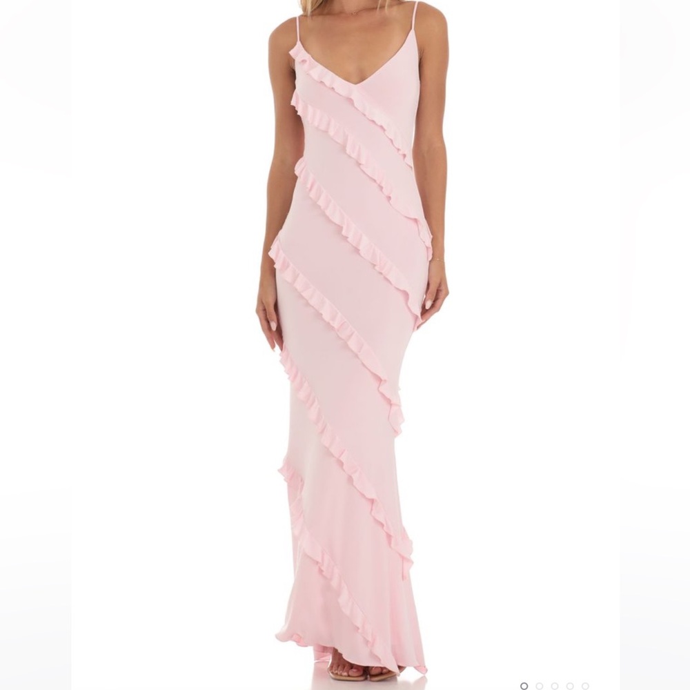 Ruffle Pink Maxi Dress!